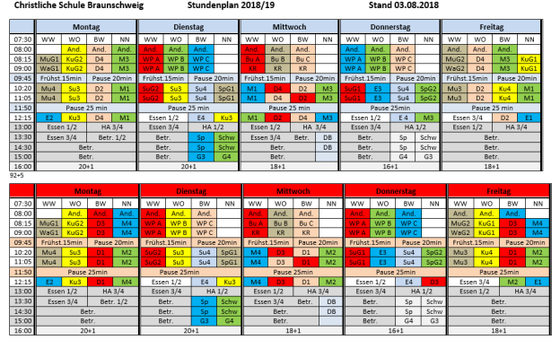 web stundenplan